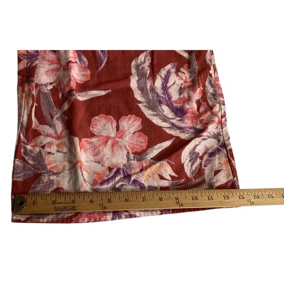 Billabong Wide Cotton Floral Pants Size 10 - Picture 7 of 8